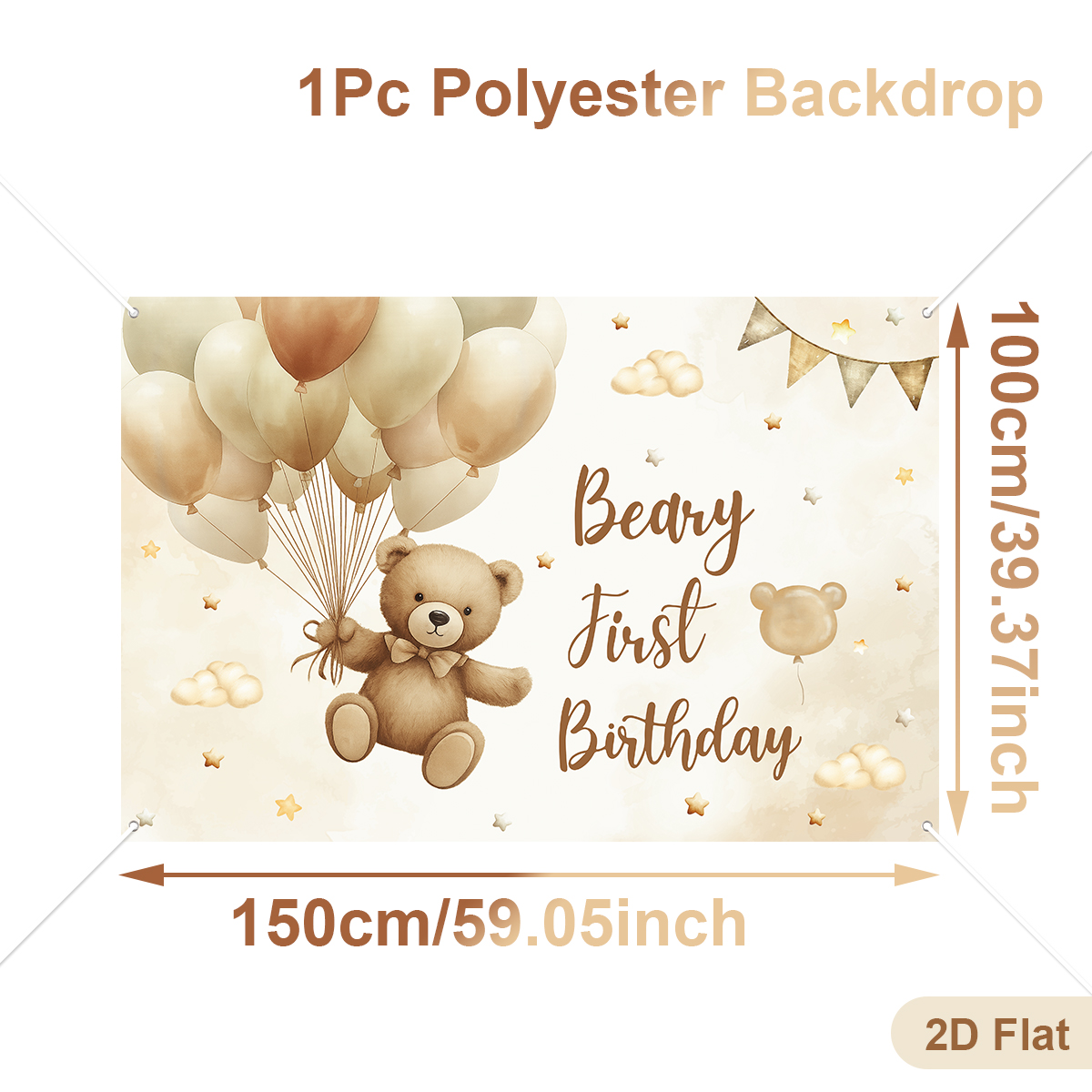  Bruine beer thema achtergrond 1e verjaardag partij decoratie kinderen gunsten kleine beer foto achtergrond banner baby shower benodigdheden: Default Title