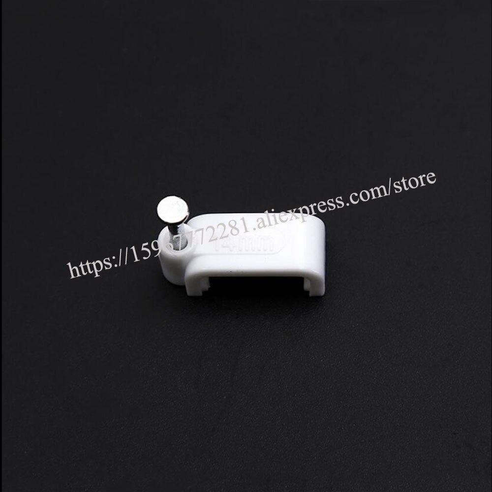100PCS 6mm PE plastic cable clip Square plastic wire clip power line clip power line card phone line card fixed-line card