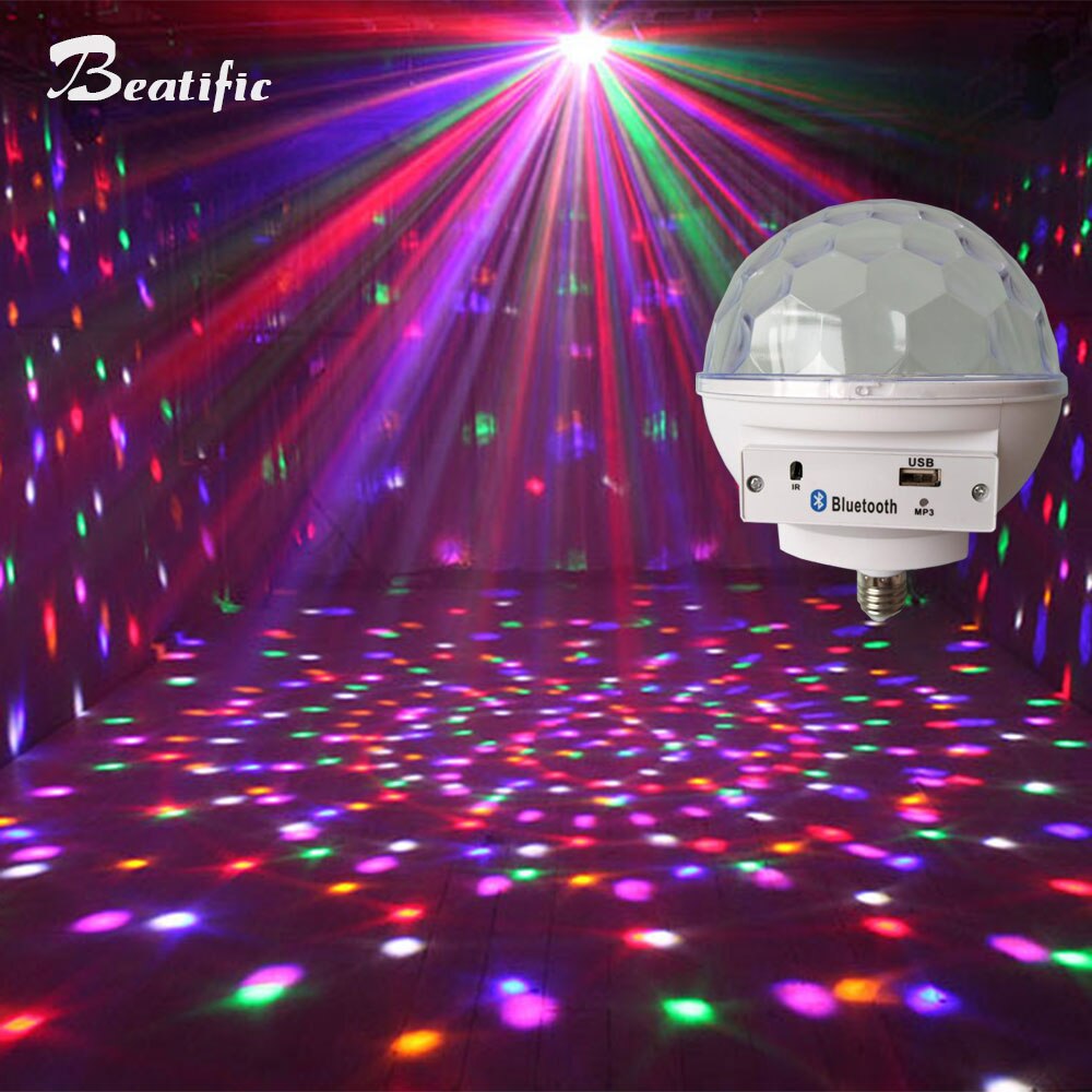 RGB LED Disco Licht voor Thuis E27 Lamp tafel geluid Bluetooth Muziek Center USB Speler Met Speaker magische Bal Geluid party Lichten