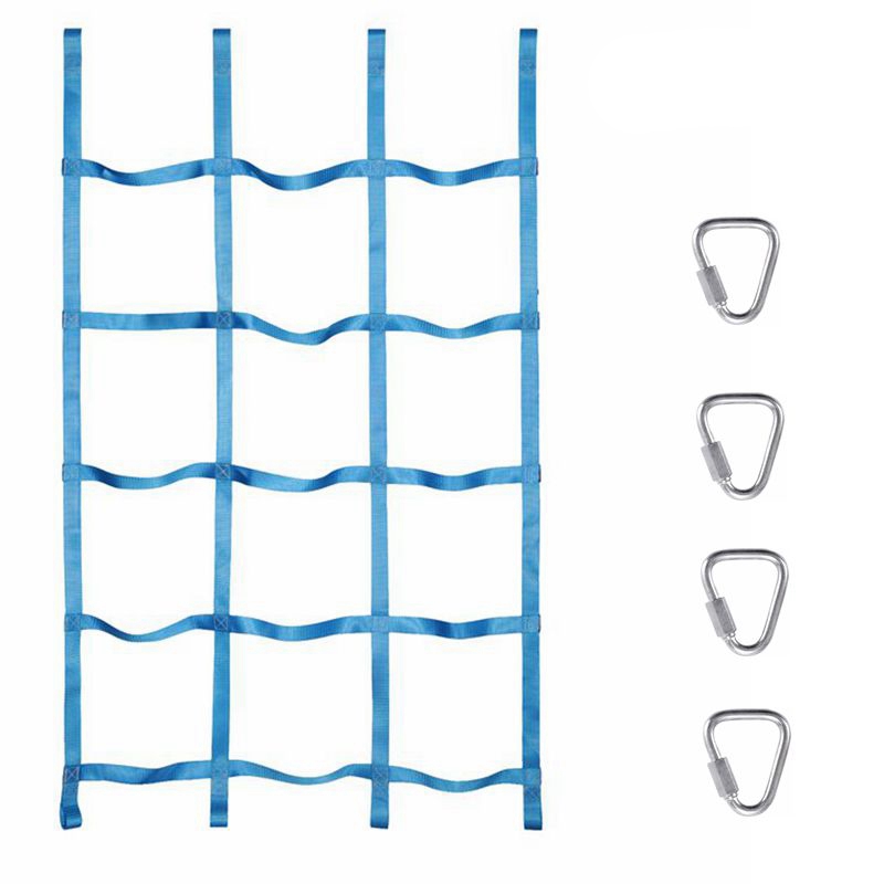 Indoor/Outdoor Climbing Net (70Inchx43inch)Playground Freight Net Swing Climbing Net Children Climbing Net: Blue