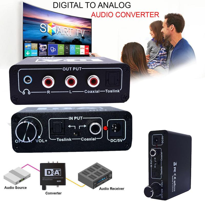 Usb dac smsl HiFi Digital Optical Koaxial zu TosLink Analog LR RCA 3,5mm Jack Audio Konverter richt