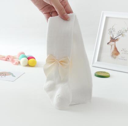 Collants en maille respirante pour enfants, bas en coton avec nœud, anti-moustiques, ,: White mesh tights / 0 to 1year