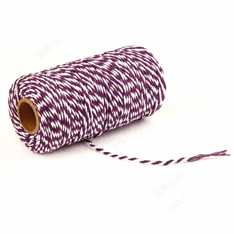 Corde en ficelle multicolore 1 rouleau | De 100 m 2mm, pour boulangers en coton, cordon de ficelle, artisanat campagnard rustique: Style 12