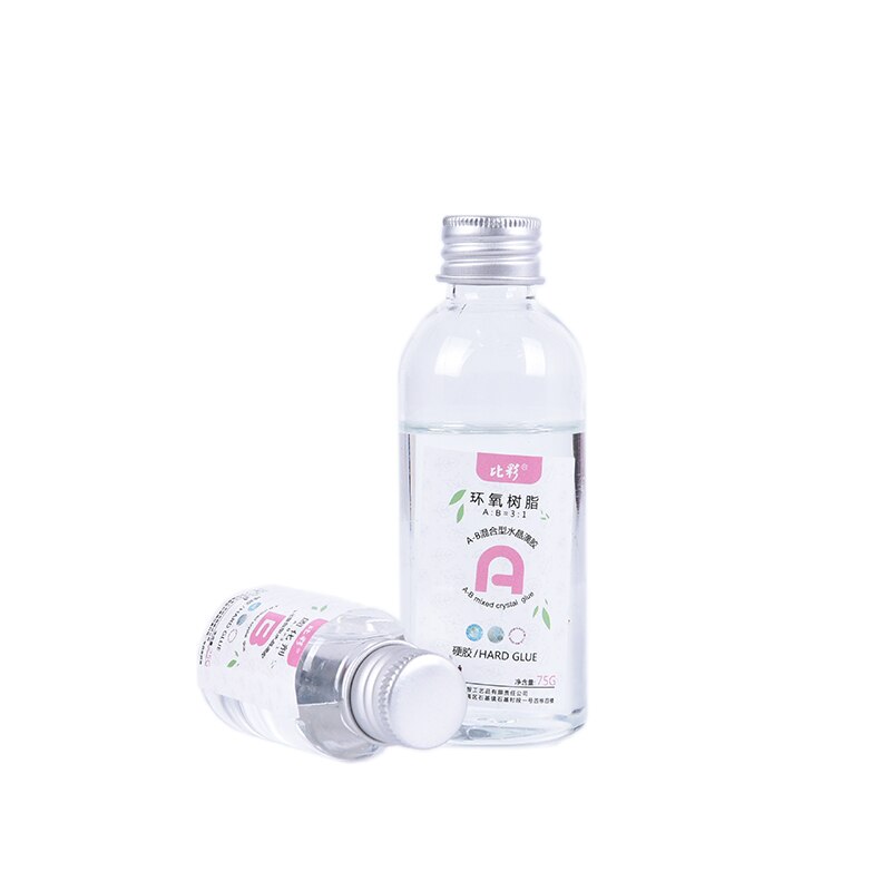 Resina epoxi transparente de alta adhesivo, pegamento de cristal 3:1, herramienta de bricolaje para hacer joyas, 25ml + 75ml, 2 uds./ste