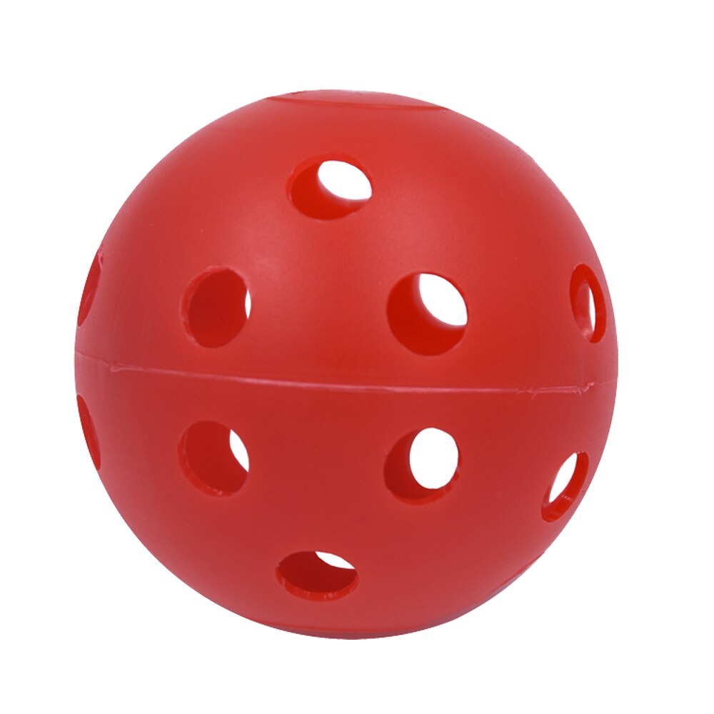Pallina da golf vuota in plastica da 50 pezzi con sfera da golf vuota pratica accessori per la pratica del golf interno pallina da golf resistente leggera: Rosso