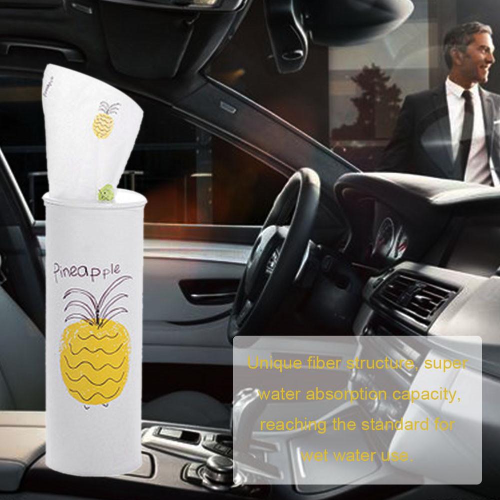1pcs Facial Tissue Cylinder Soft Paper Towel With Fruit Pattern Fragrance-free Cleaning Tissue For Home Car (Random)