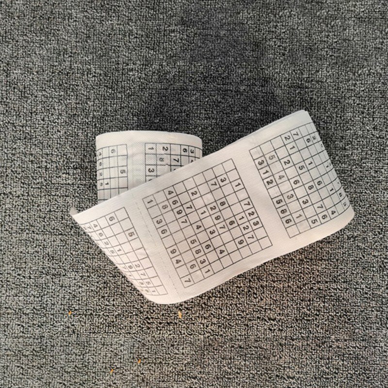 Rollo de papel higiénico de 6 rollos de 250 nudos, papel de seda impreso duradero, buen juego de rompecabezas, papel higiénico sanitario