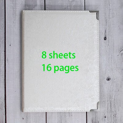 Beauty Salon Price List Folder Display Menu Book PU Leather Material: 8 sheets white