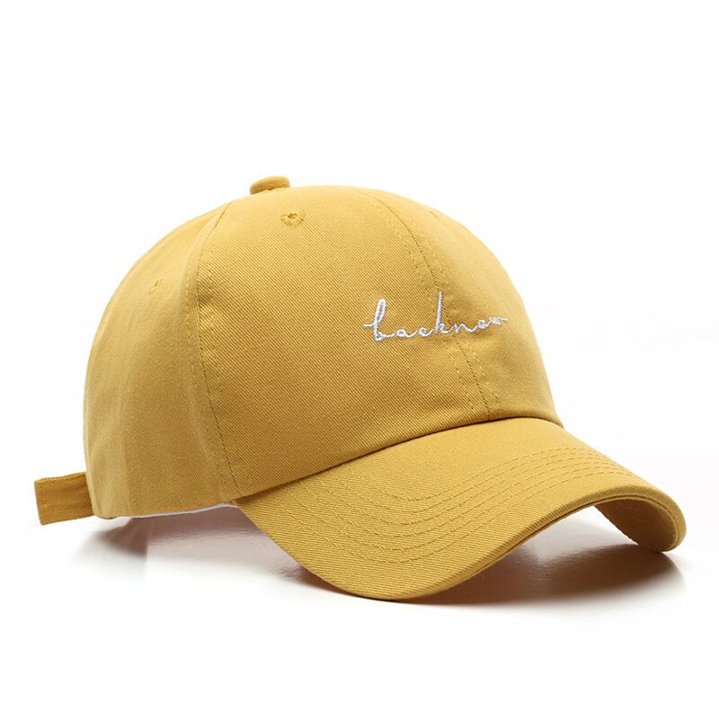 SLECKTON-Gorra de béisbol de algodón con visera Snapback para hombre y mujer, sombrero informal estilo Hip Hop para deportes al exterior, Unisex: YELLOW