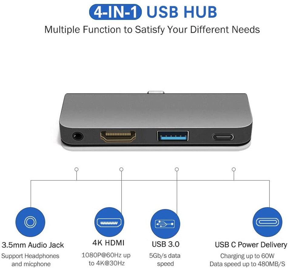 USB C HUB für iPad Pro 9-in-1 Adapter für iPad Pro M4 M2 M1 13 12.9 11 USB C HUB für iPad Pro 9-in-1 Adapter für iPad Pro M4 M2 M1 13 12.9 11
