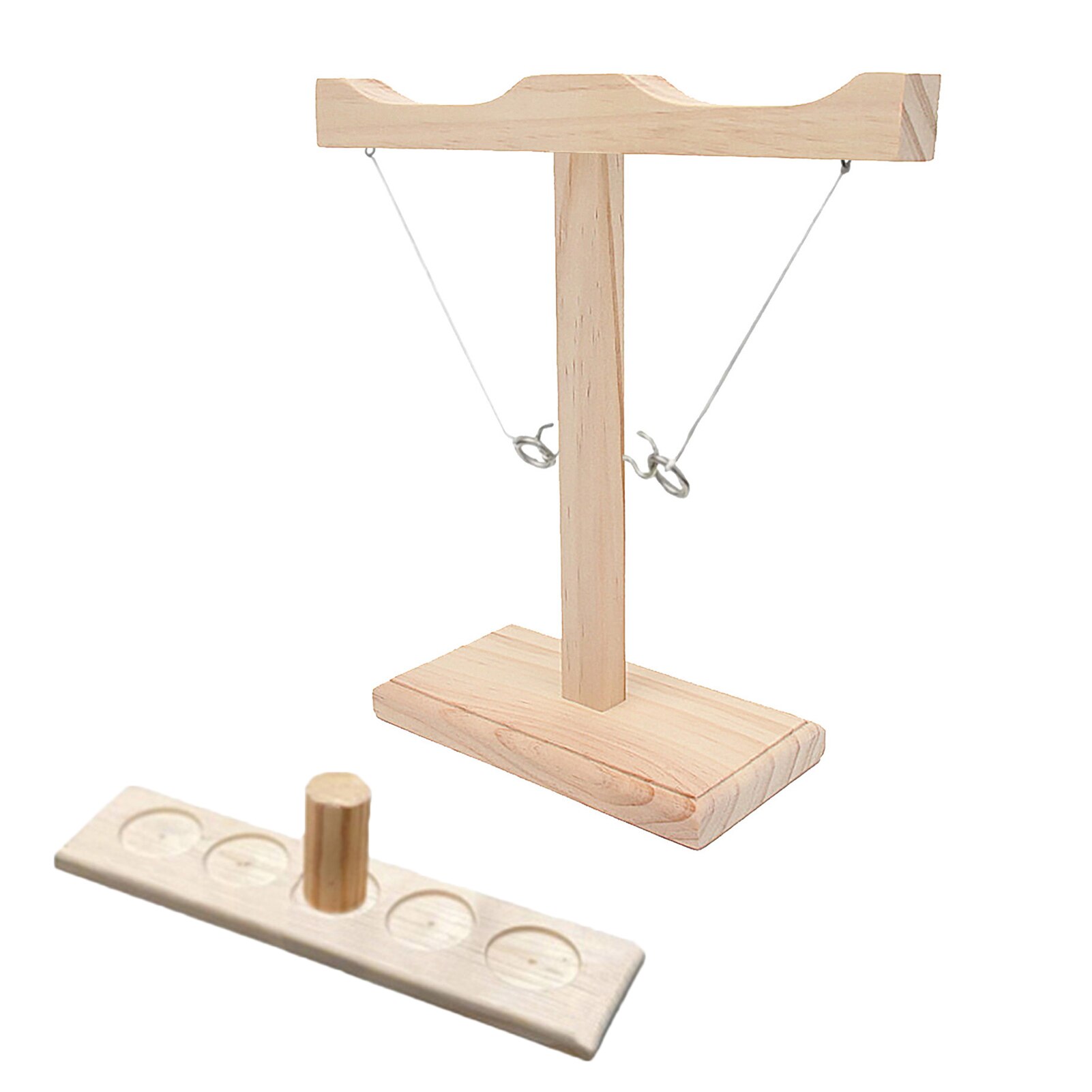 Houten Ring Toss Game Gooien Haak En Lus 2 Mensen Interactieve Tafel Game Set Industriële Stijl Bar Drink Party speelgoed: Default Title
