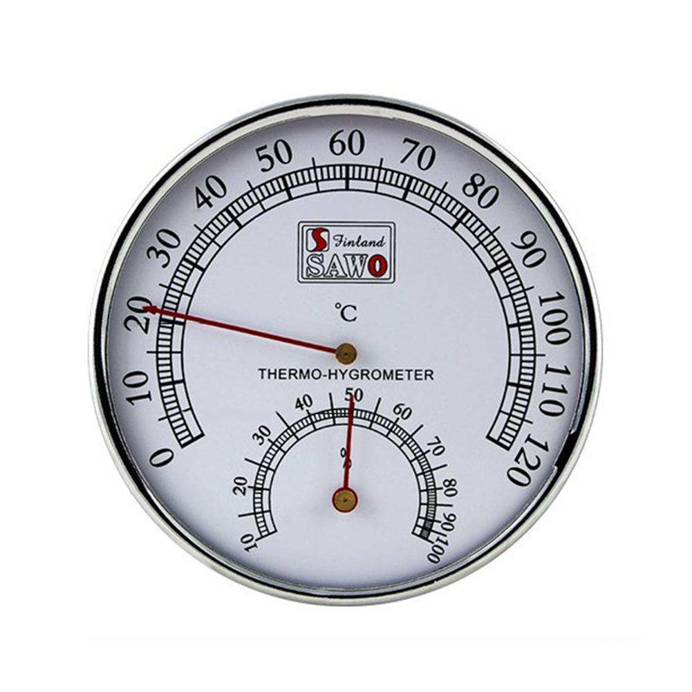 2-In-1 Sauna Thermometer Hygrometer Sauna Thermometer Metalen Behuizing Exquisite Dial Temperatuur Vochtigheid Meting Voor Huizen 4: WHITE