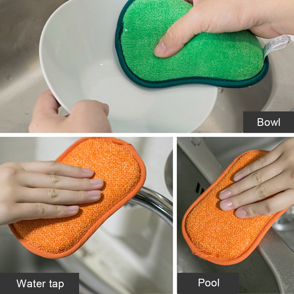 10pcs Magic Sponge Kitchen Household Cleaning Sponge Scrubber Sponges for Dishwashing Bathroom Accessories