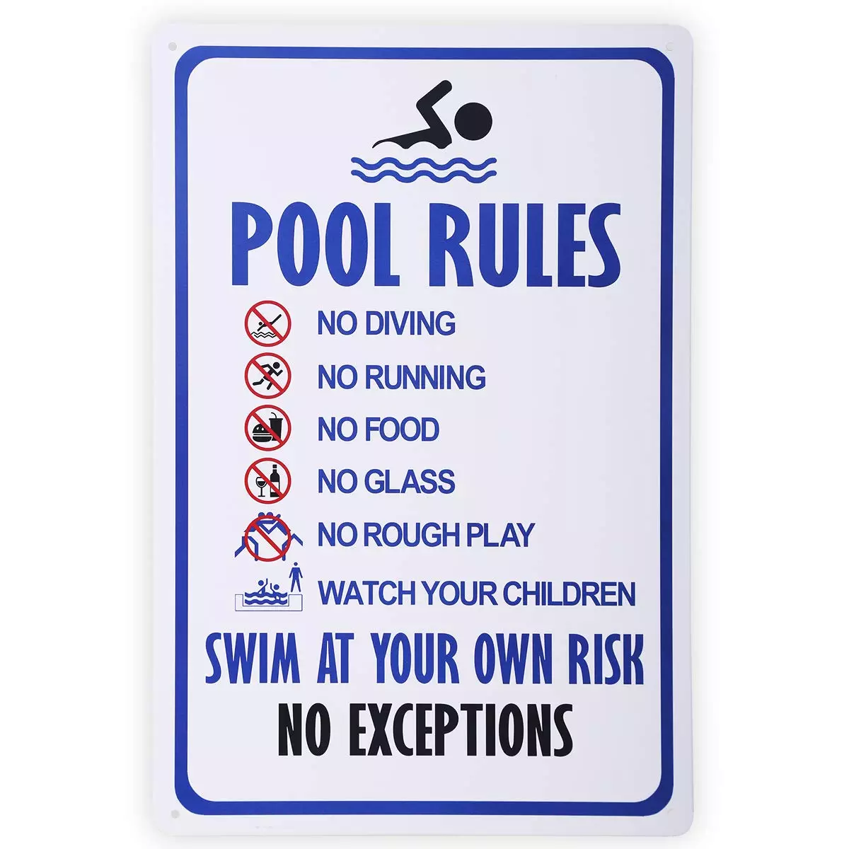NO PEEING In The POOL Tin Sign, No Peeing in the Pool Signs, Swimming Pool: violet