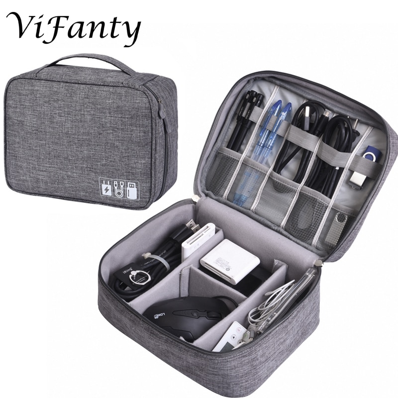 Universal Electronics Accessories Organizer, Waterproof Portable Cable Organizer Bag, Digital Gadget Organizer Case, Travel Gear