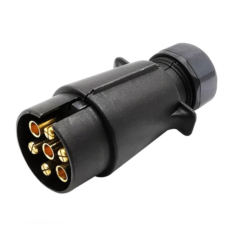 7 Pin European Trailer Socket+Plug Tow Bar Connector Adapter for Car RV Truck Boat Caravans Transfer Signal Adapter 12V
