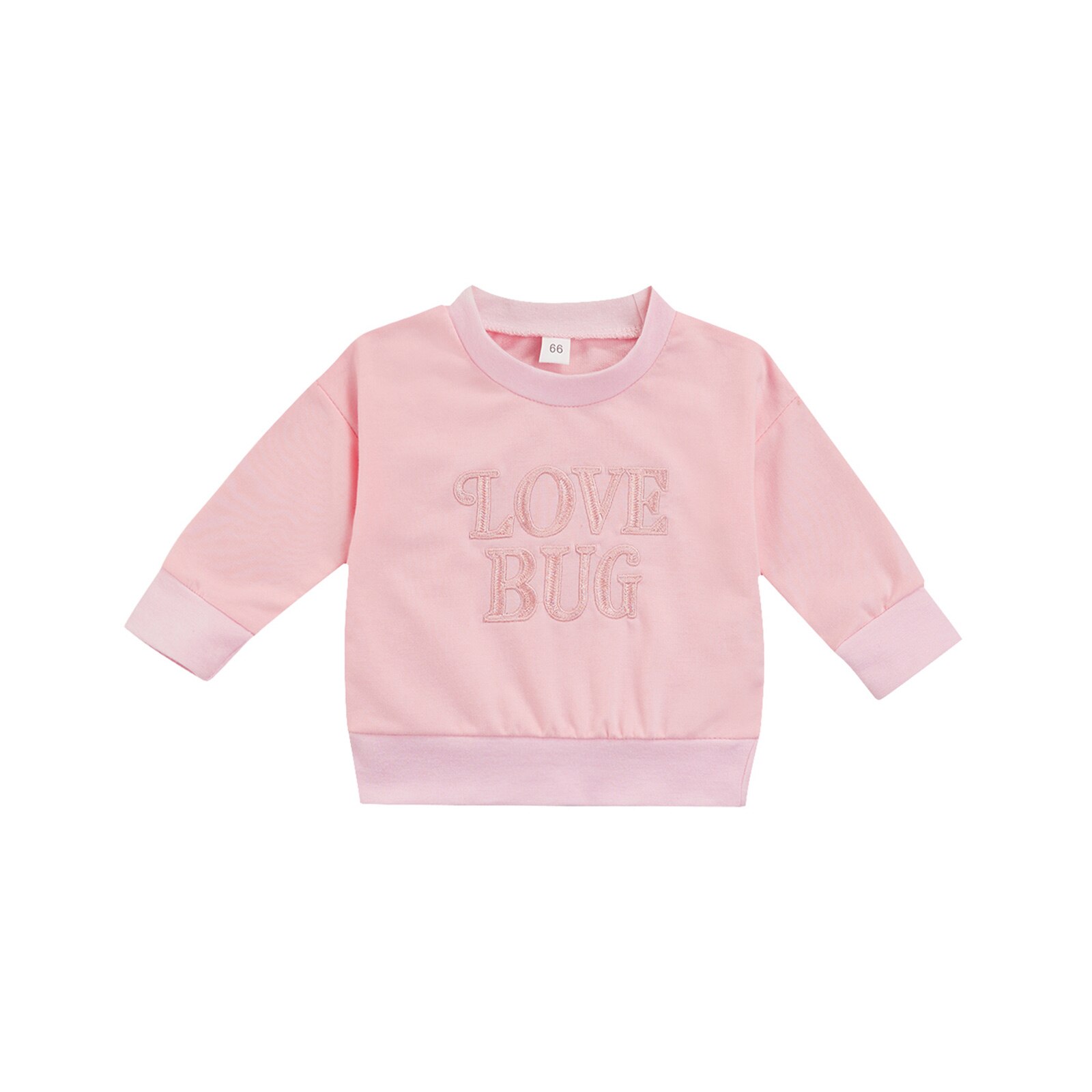 Sweat-shirt à manches longues pour bébé fille et garçon, avec lettres, printemps-automne: Rose / 3M