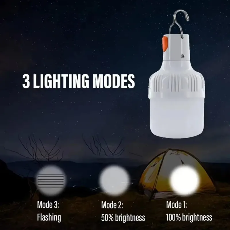 USB Oplaadbare LED Noodlantaarn 30W 60W 100W 3 Modus Buitenverlichting Duurzame Draagbare LED Lampen voor Camping Vissen