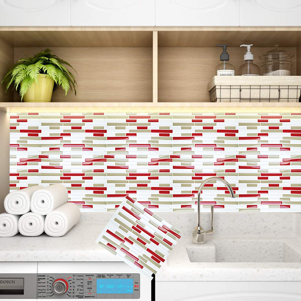 Autocollants en mosaïque vinyle | Écorce et bâton, Backsplash adhésif, bricolage, cuisine, salle de bains, maison murale, carrelage mosaïque
