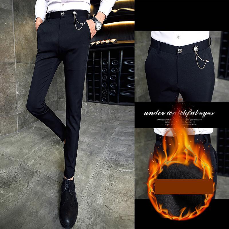 Spring Summer Men Casual Suit Pants Long Straight Draped Freedom Trousers Male Solid Stretch Waist Oversized Pants Black White