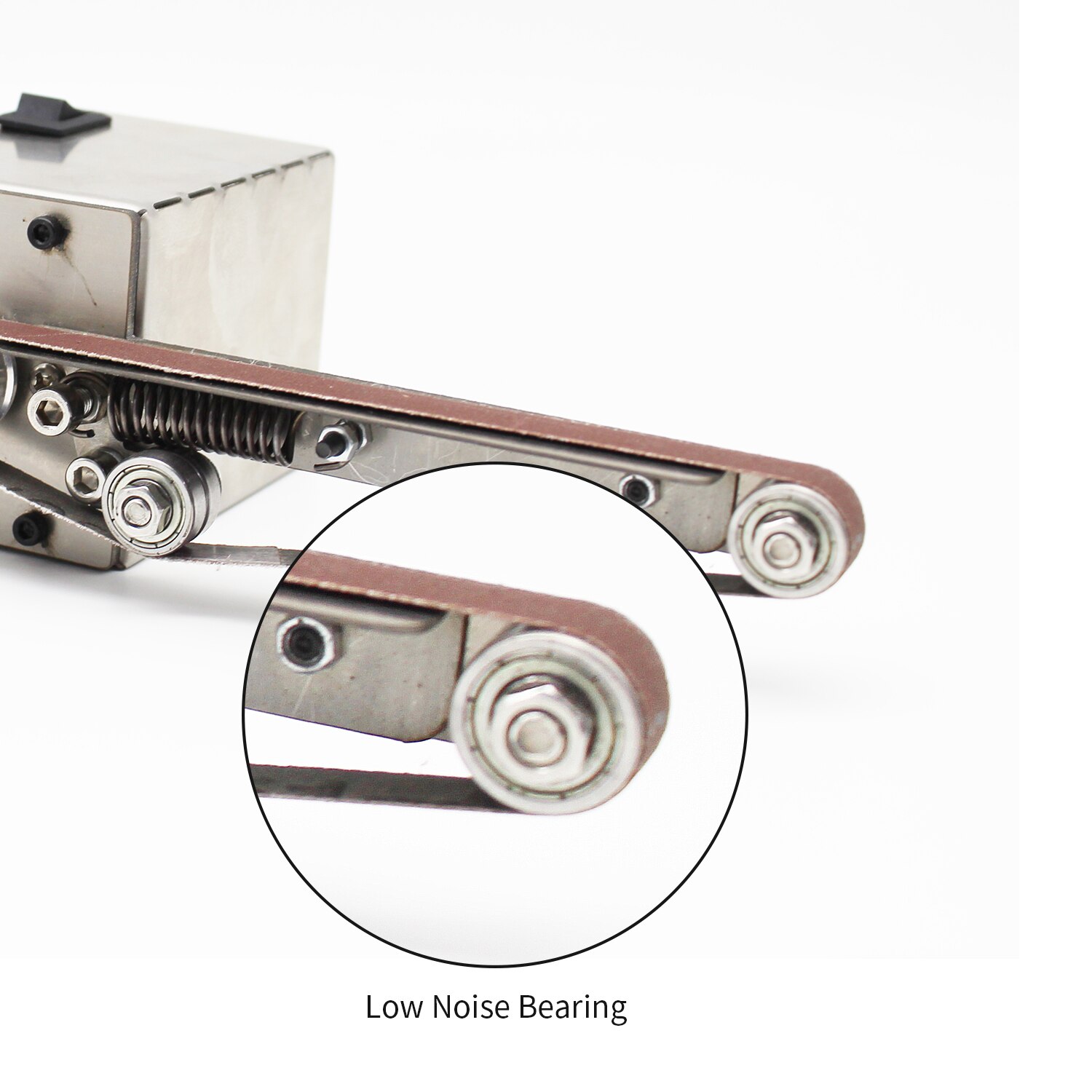 Mini Handheld Belt Sander Belt Grinder Polishing Machine Angle Grinder Electric Polisher Sanding Machine Grinding Machine