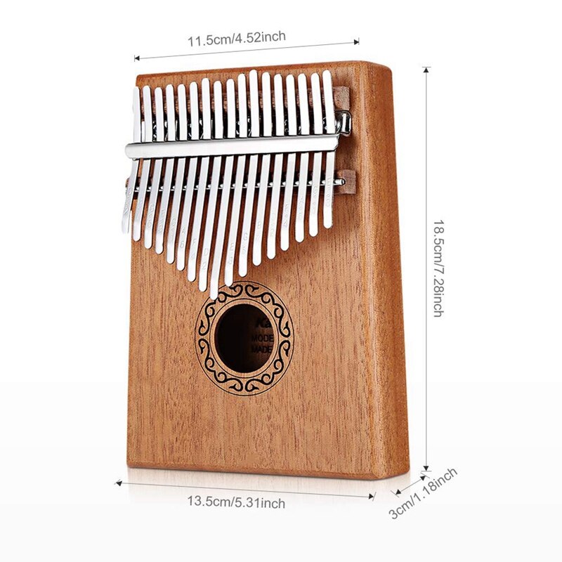 17 Keys Kalimba Thumb Piano Finger Piano Musical Toys With Tune-Hammer And Music Book