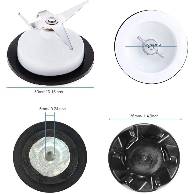 Mixer Ersatz Teile Kit für KitchenAid 4 Blatt Mixer Klinge und Mixer Koppler mit Spanner