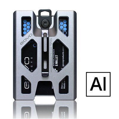 Govo Badge Houder/Portemonnee-Duurzaam Polycarbonaat Id/Credit Houder Met Metalen Clip En 4 Kaarten Slot Houdt 1to 4 Kaarten