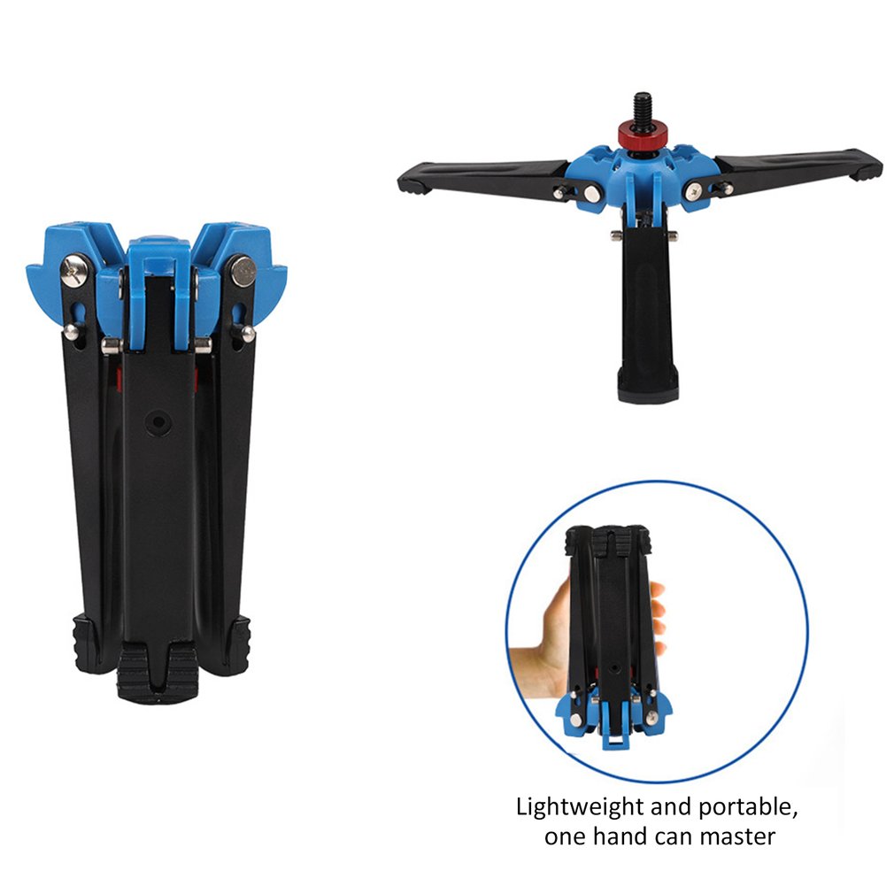 Câmera monopé slr câmera monopé portátil três garfo base 3/8 parafuso três garra suporte quadro com anti-skid footpad