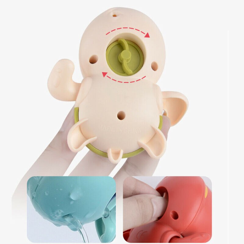 1Pc Leuke Cartoon Animal Tortoise Classic Baby Water Speelgoed Baby Zwemmen Schildpad Wond-Up Keten Clockwork Kinderen Strand bad Speelgoed