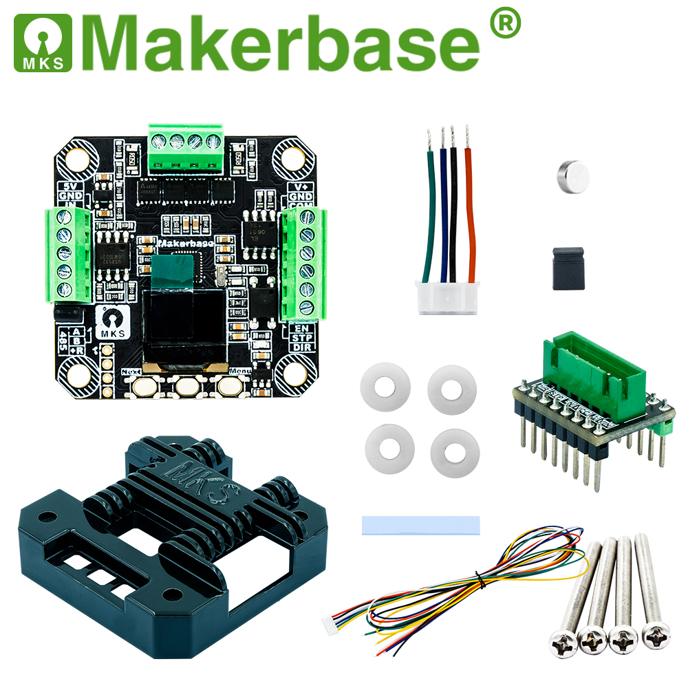 Makerbase mks servo 42d nema 17 lukket loop stepper motor driver cnc 3d printer til gen_l foc stille og effektiv: Hvid