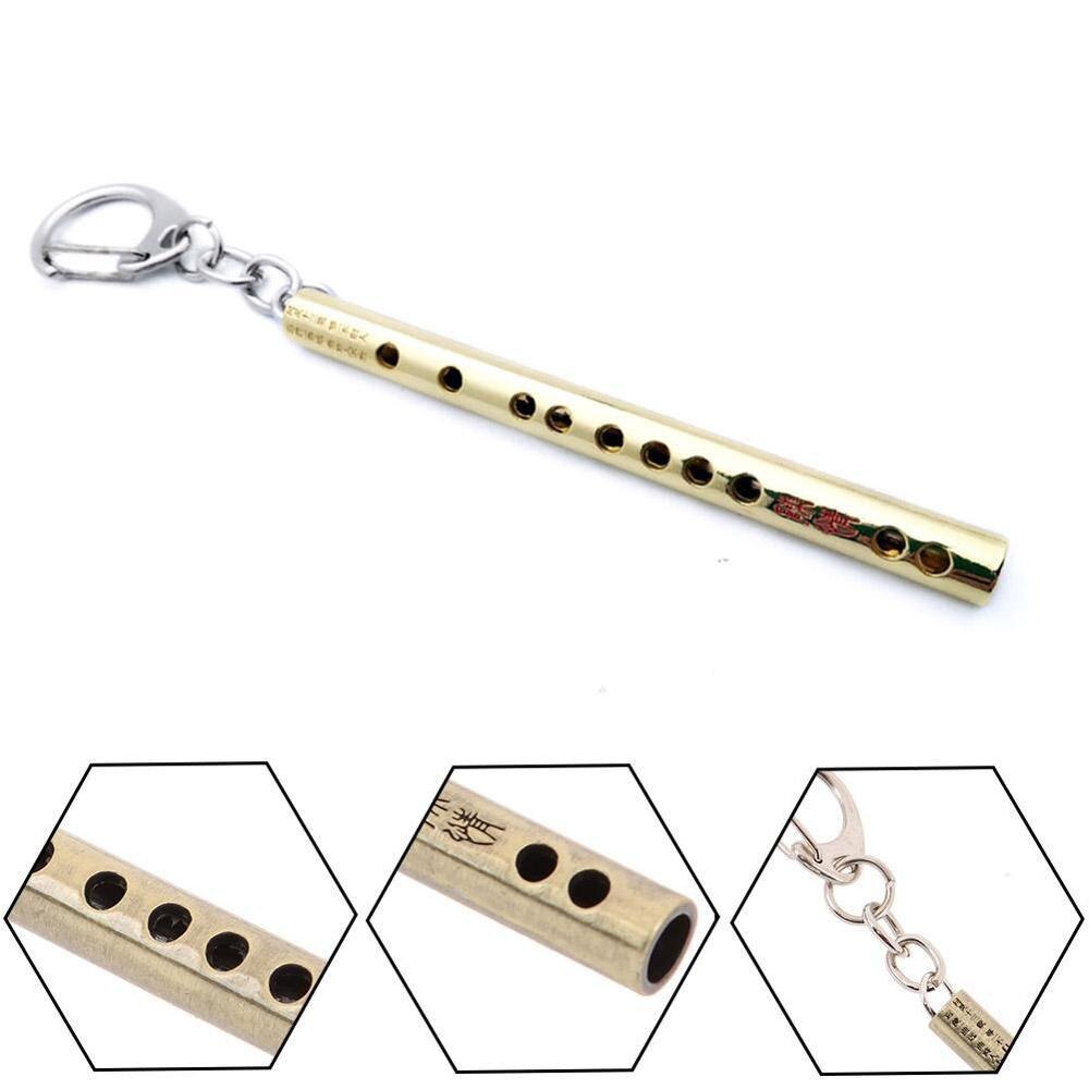 Llavero pequeño de bolsillo para instrumentos musicales, accesorio de Cosplay, cadena colgante, accesorios, llave de flauta, K3K5, 1 ud.