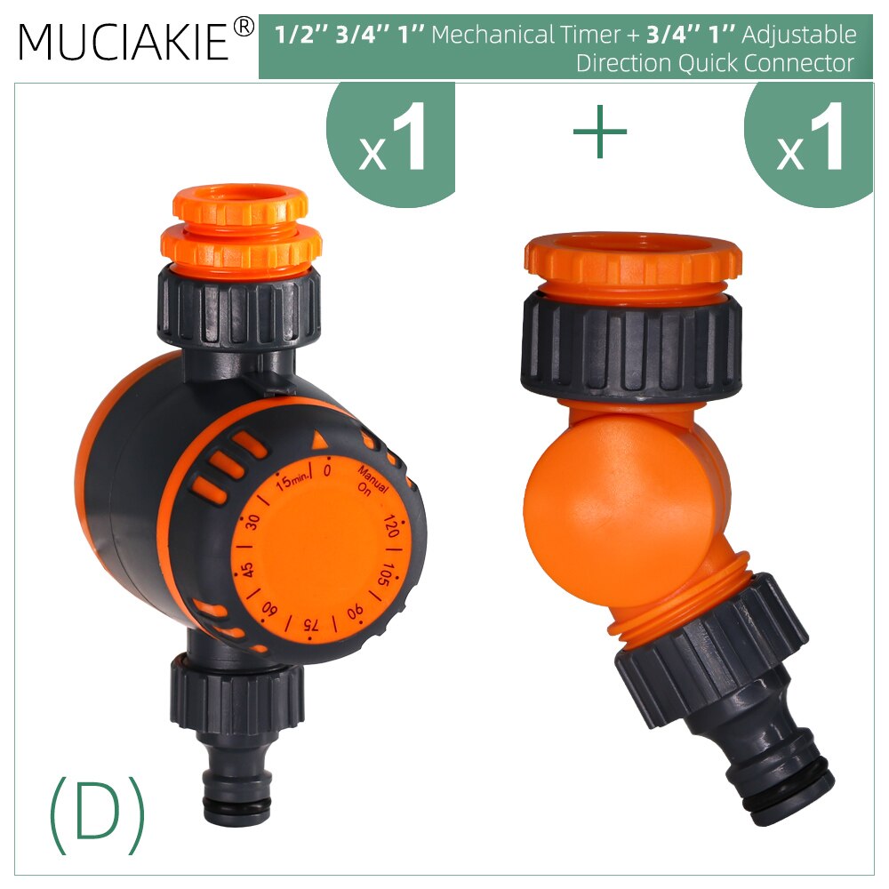 Intelligent Garden Mechanical Watering Timer Irrigation Automatic Controller for Greenhouse Faucet Hose 120min Sprinkler System: D