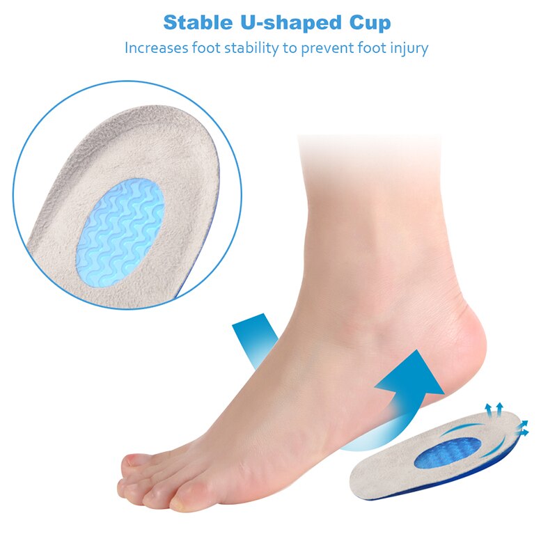 Plantar Fasciitis Einlegesohlen - 3 Paar Fersenschmerz-Linderung Pads