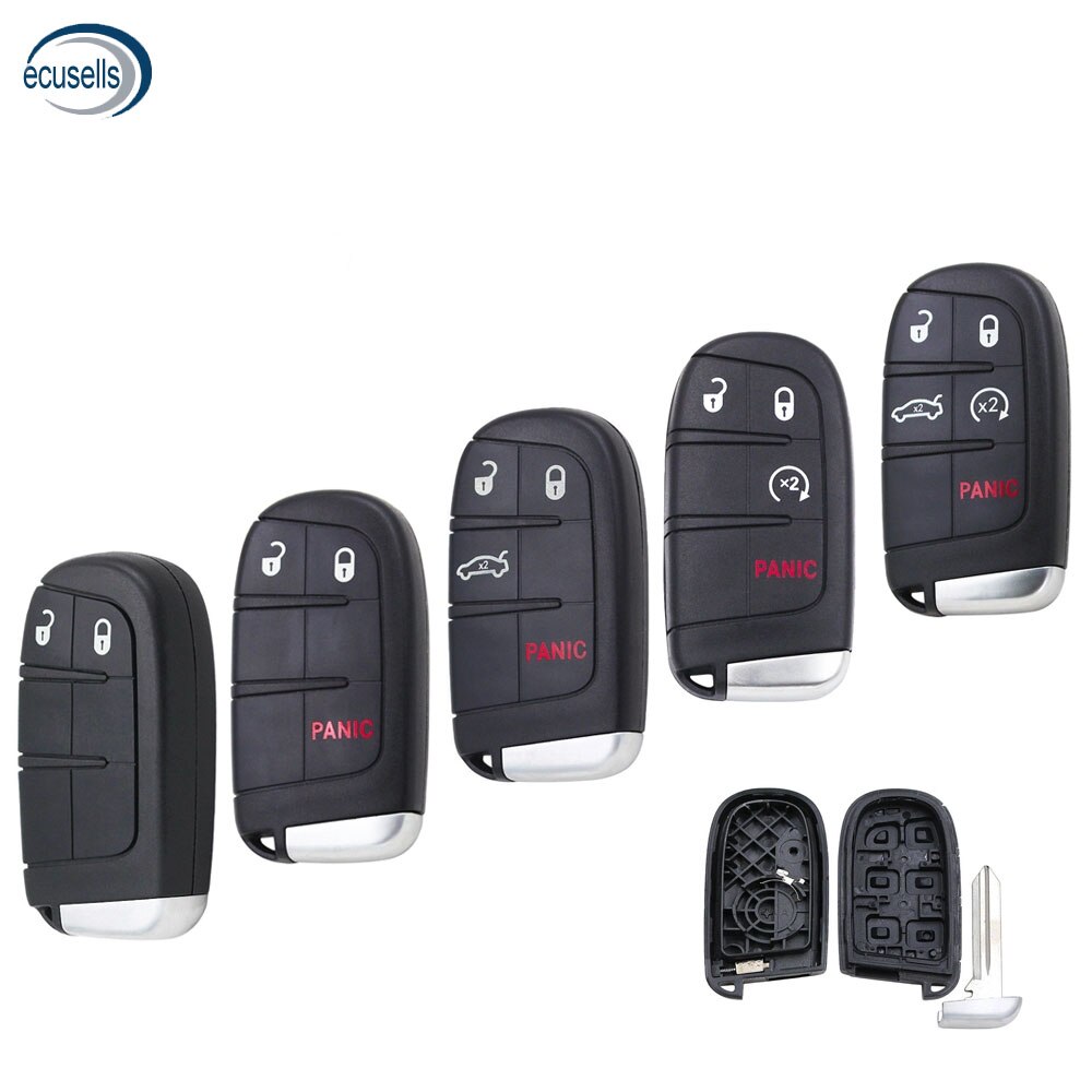 2/2 + 1/3/4/4 + 1/5 Knoppen Keyless Smart Remote Key Shell Case Fob Voor Chrysler Dodge journey