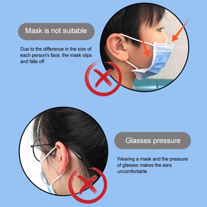 Einstellbare Anti-Unterhose Maske Ohr Griffe TPU Verlängerung Haken Gesicht Masken Schnalle Halfter Zubehör Ohrenschmerzen Verhinderungen Earmuffle Schnalle