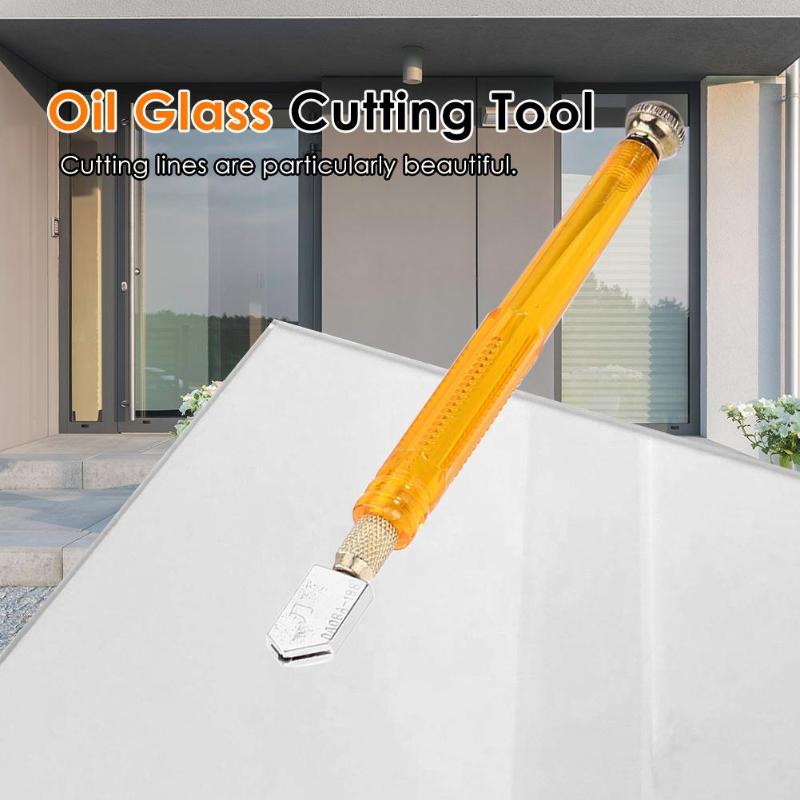 Cortador de cristal de diamante de 168mm, hoja de rueda portátil de 3-12mm, herramienta de corte manual artesanal para espejo de azulejo DIY, aleación de diamante, 1 ud.