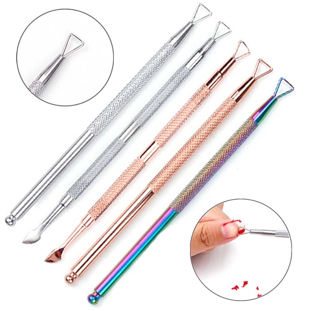 Nail Gel Polish Remover Culticle Pusher Cleaner Nail UV Gel Lak Remover Dead Skin Removing Stainless Steel Manicure Nail Art