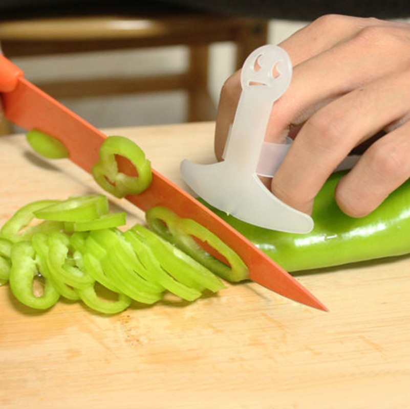 Protetor de dedo de plástico para cozinha, acessórios de cozinha para proteção de mão, não ferida, ferramentas de vegetais, protetor de dedo de segurança