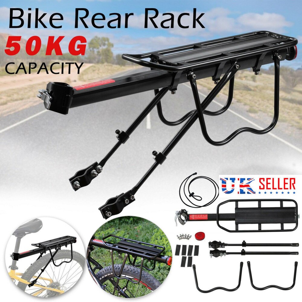 Universal Seatpost Rack Bike Carrier Rack Rear Frame-Mounted Heavy Duty Cycle Accessory