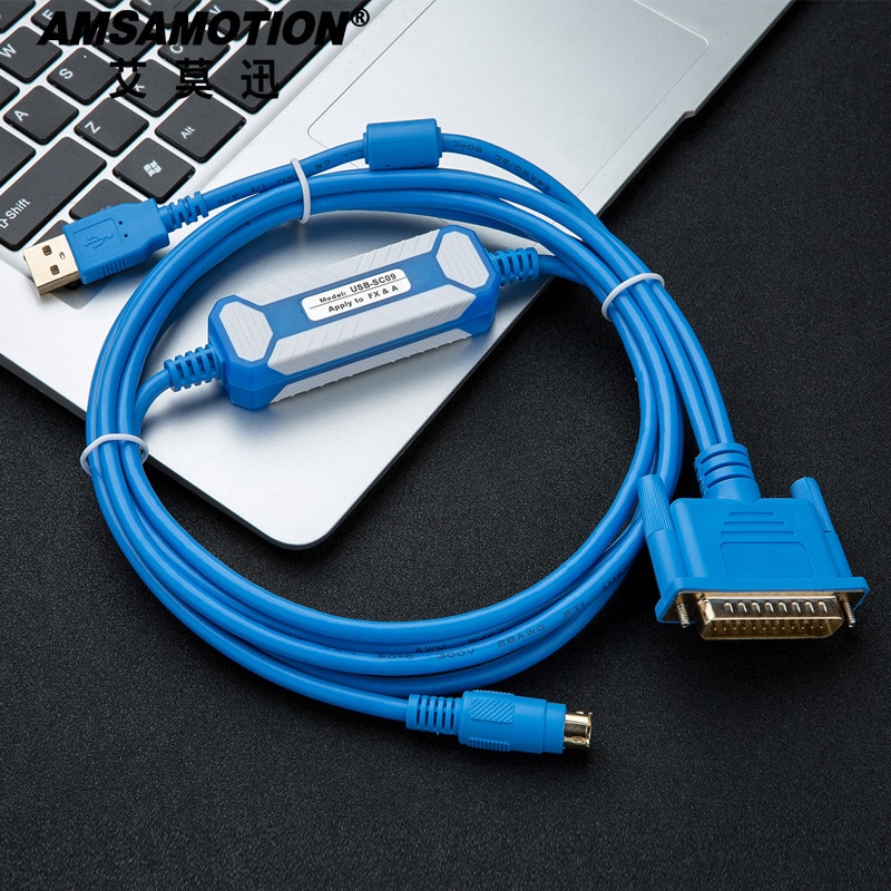 USB-SC09 Suitable for Mitsubishi FX/A FX1N 2N 1S 3U Series PLC Programming Cable SC-09 Data