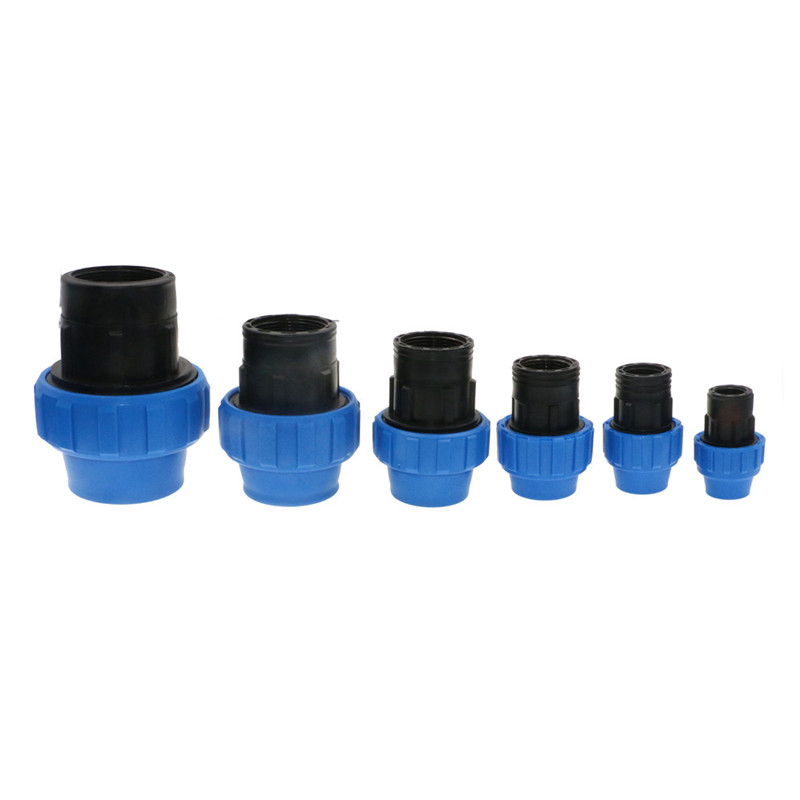 1pc HDPE Compression Female Adapter Plastic PP Coupler Coupling Irrigation Pipe Quick Connector Fitting Flexible Joint Threaded
