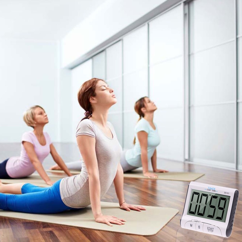 DC101 Digital Kitchen Cooking Timer Count Down Clock Loud Alarm with Large LCD Display Screen with Battery