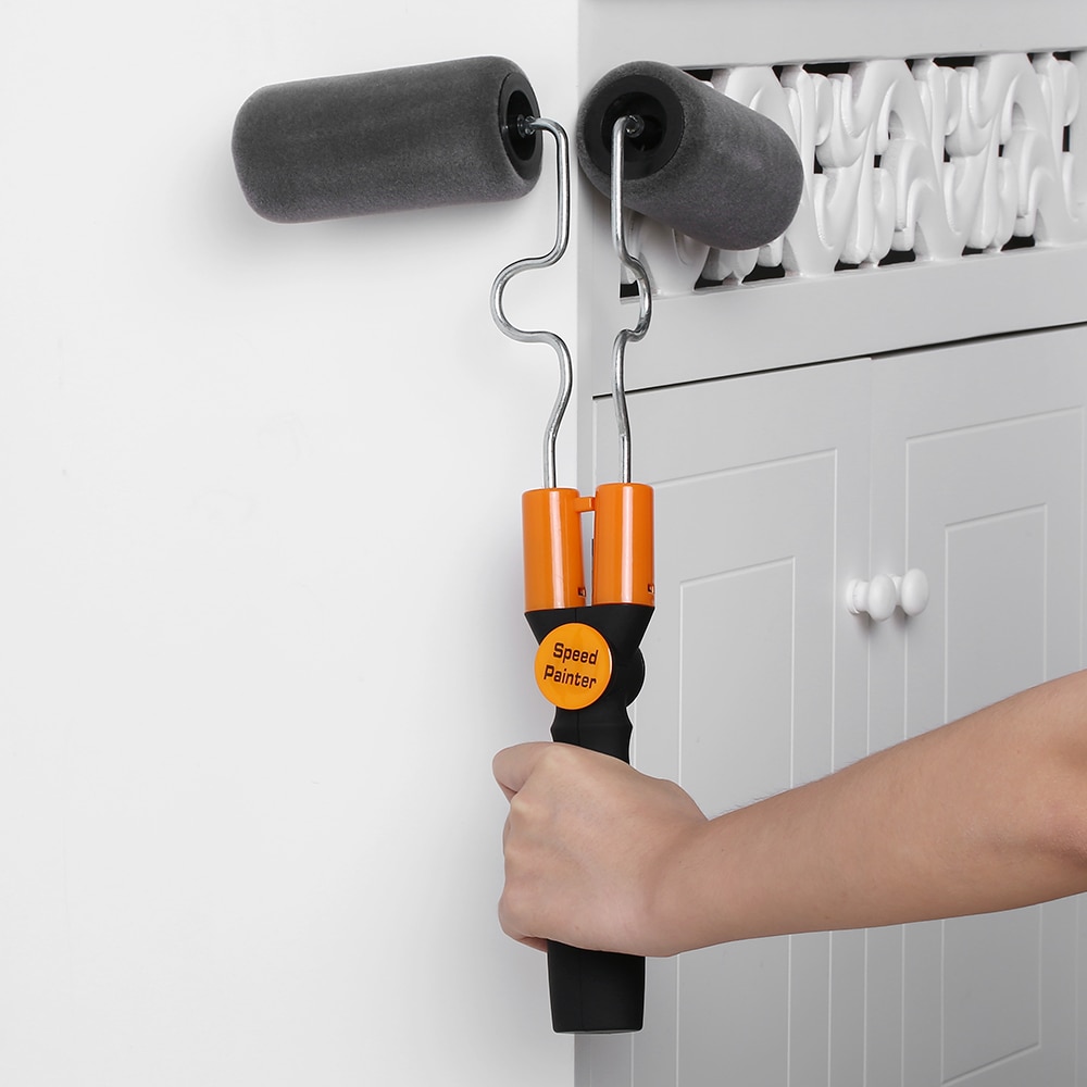 Double Paint Roller Adjustable Double-Sided Multi-Function Paint Brush Painting Roller DIY Graining Tools for Wall Decor