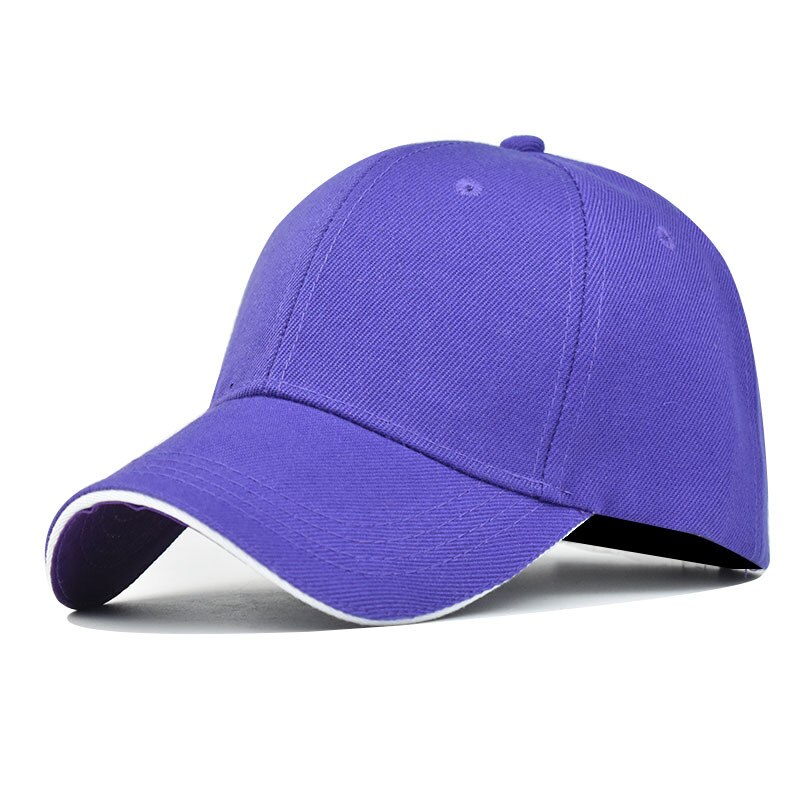 Baseball Cap Snapback Hat Polyester Thick Spring Autumn Cap Pure color cap keep warm Hip Hop Fitted Cap For Men Women: Purple