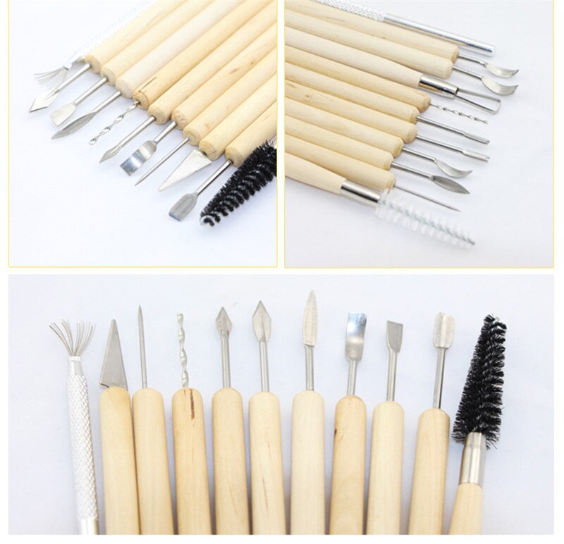 11pcs Clay Sculpting Kit Sculpt Pottery Shapers Carved Tools Smoothing Polymer Modeling Tool Ceramic Perfect Wax Carving