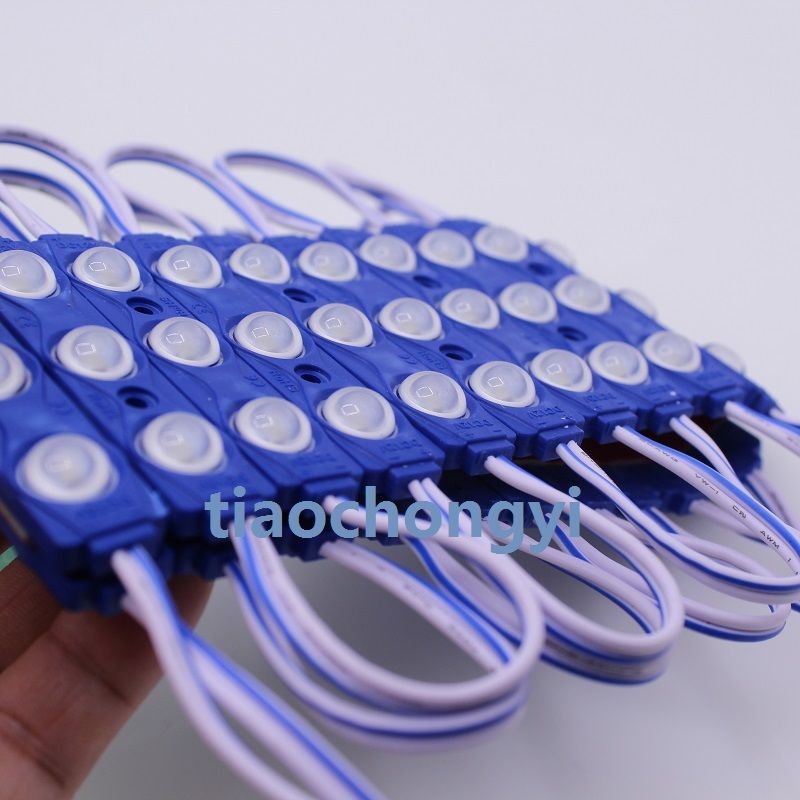 1.5W 2835 Red Green Bule white 160 degrees LED Module 3LED Light Waterproof 12v: Blue