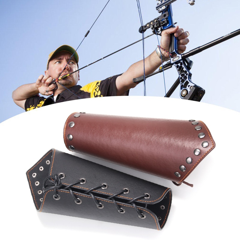 1pc mænd armvarmere i imiteret læder snørehandske armbånd bred bøjle beskyttende arm pansermanchet krydssnor steampunk cosplay
