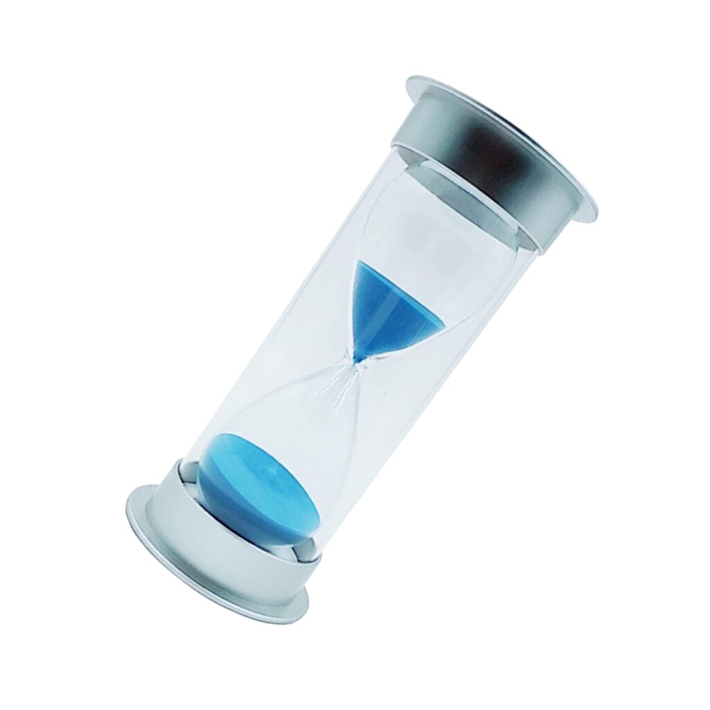 Blå plastik sandglas timeglas sand ur timere desktop ornament tid nedtælling 60 minutter