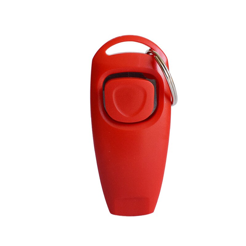 Dog Training Whistle Clicker Pet Dog Trainer Help Guide With Key Ring Treat Bags Dog Supplies: red